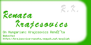 renata krajcsovics business card